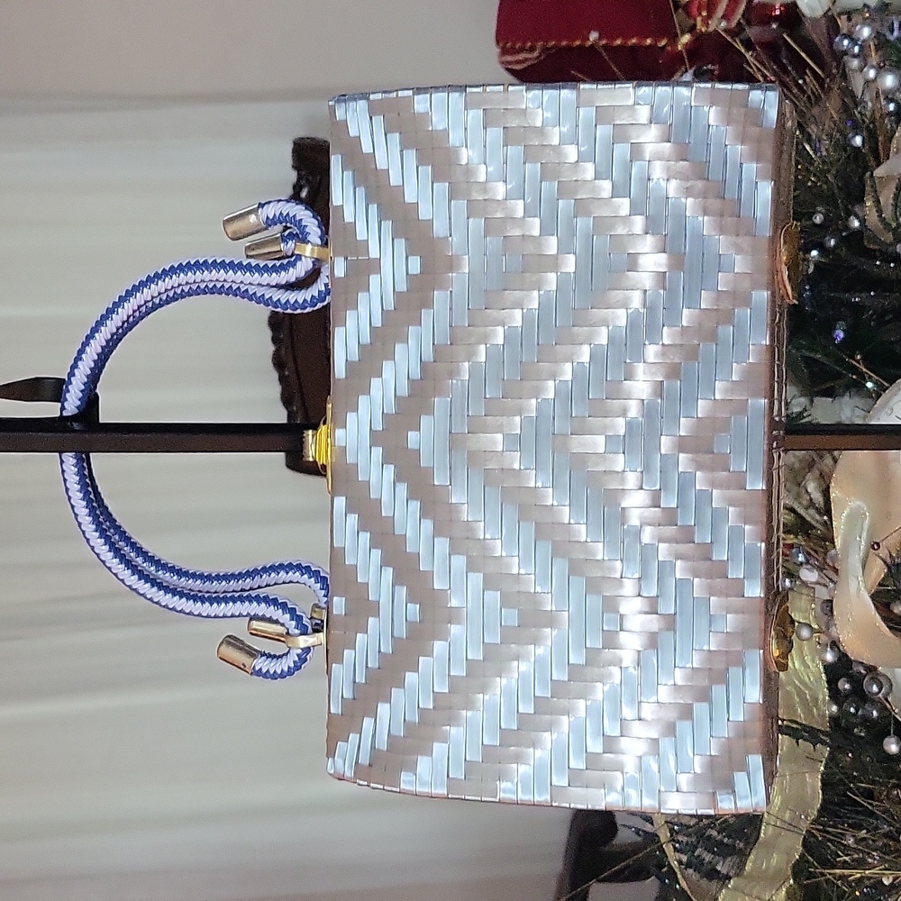 Vintage 1950s cylinder plastic wrapped purse